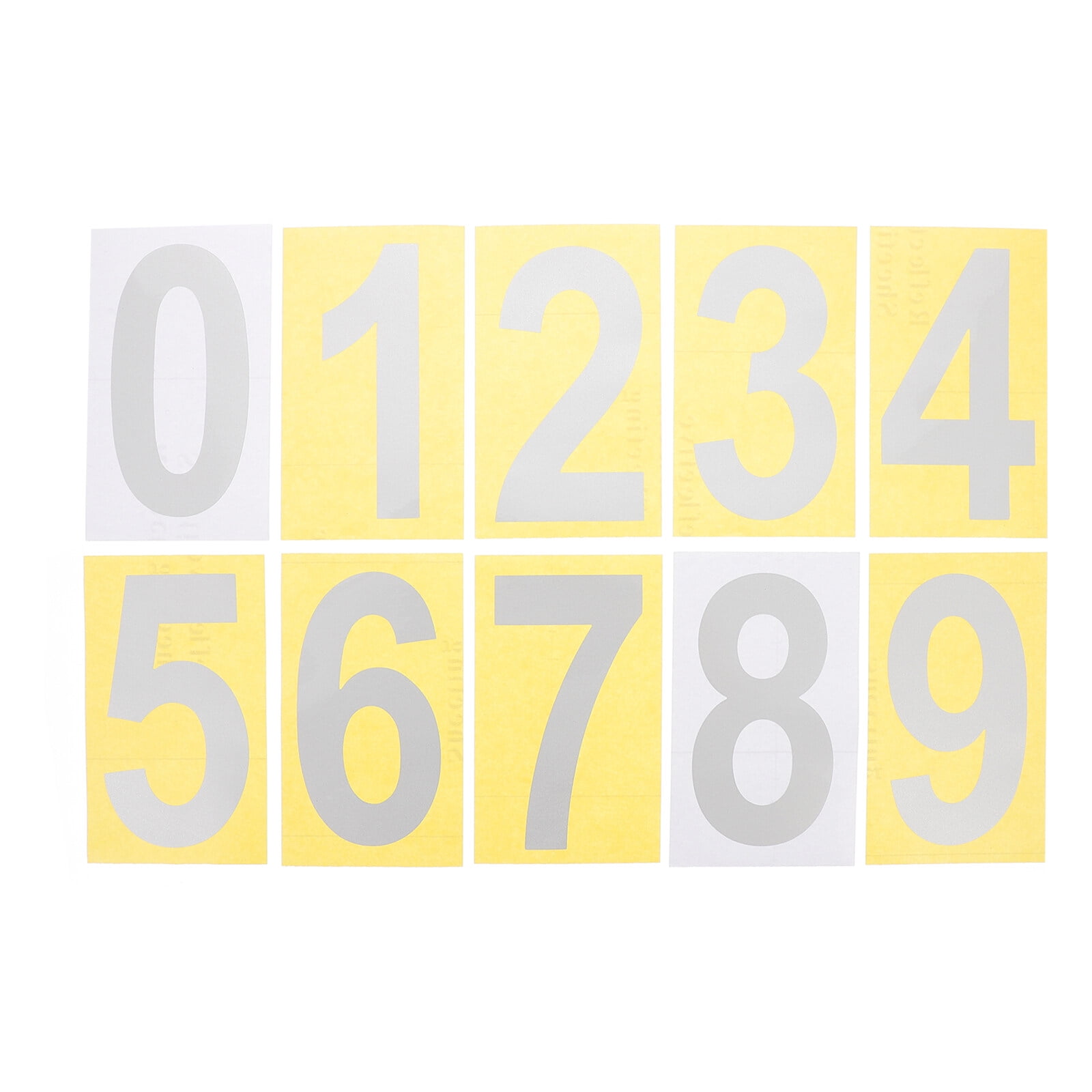 5 Sets Reflective Numbers Stickers Mailbox Numbers Stickers Adhesive Stickers