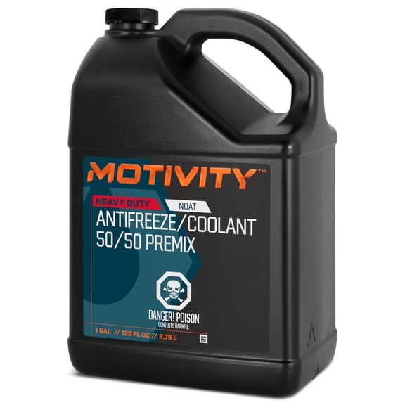 MOTIVITY Heavy Duty NOAT Antifreeze/Coolant 50/50 Premix - 4-Pack of 1 Gallon Bottles