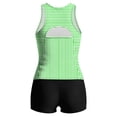 thumbnail image 6 of Hurxie High Neck Tankini Tops for Women Modest Swim Shirts with Bra Swimsuits Tank Only Bathing Suit Top No Bottom Green,2XL, 6 of 6
