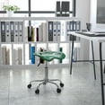 thumbnail image 2 of Flash Furniture Taylor Vibrant Green Tractor Seat and Chrome Stool, 2 of 12
