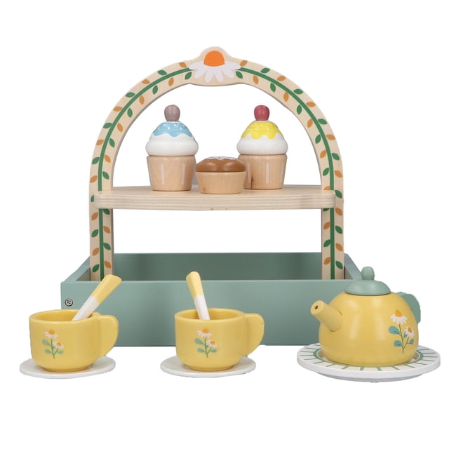 Afternoon Tea Pretend Play, Pretend Play Tea Set Toy High Simulation Odorless for Family