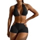 thumbnail image 2 of Tankini de cintura alta para mujer, traje de baño de dos piezas con escote en V profundo, tankinis, trajes de baño de dos piezas para mujer, trajes de baño para mujer, tankinis para mujer, 2 of 9
