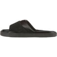 thumbnail image 5 of Isotoner Women’s Microterry Satin Trim Wider Width Slide Slippers - 96004 (Black, 9.5 - 10), 5 of 6