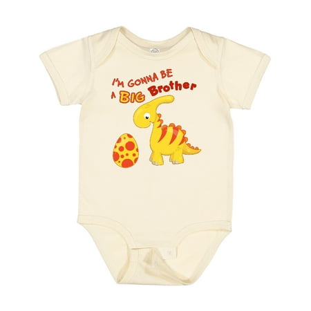 

Inktastic I m Gonna Be a Big Brother-dino Gift Baby Boy Bodysuit
