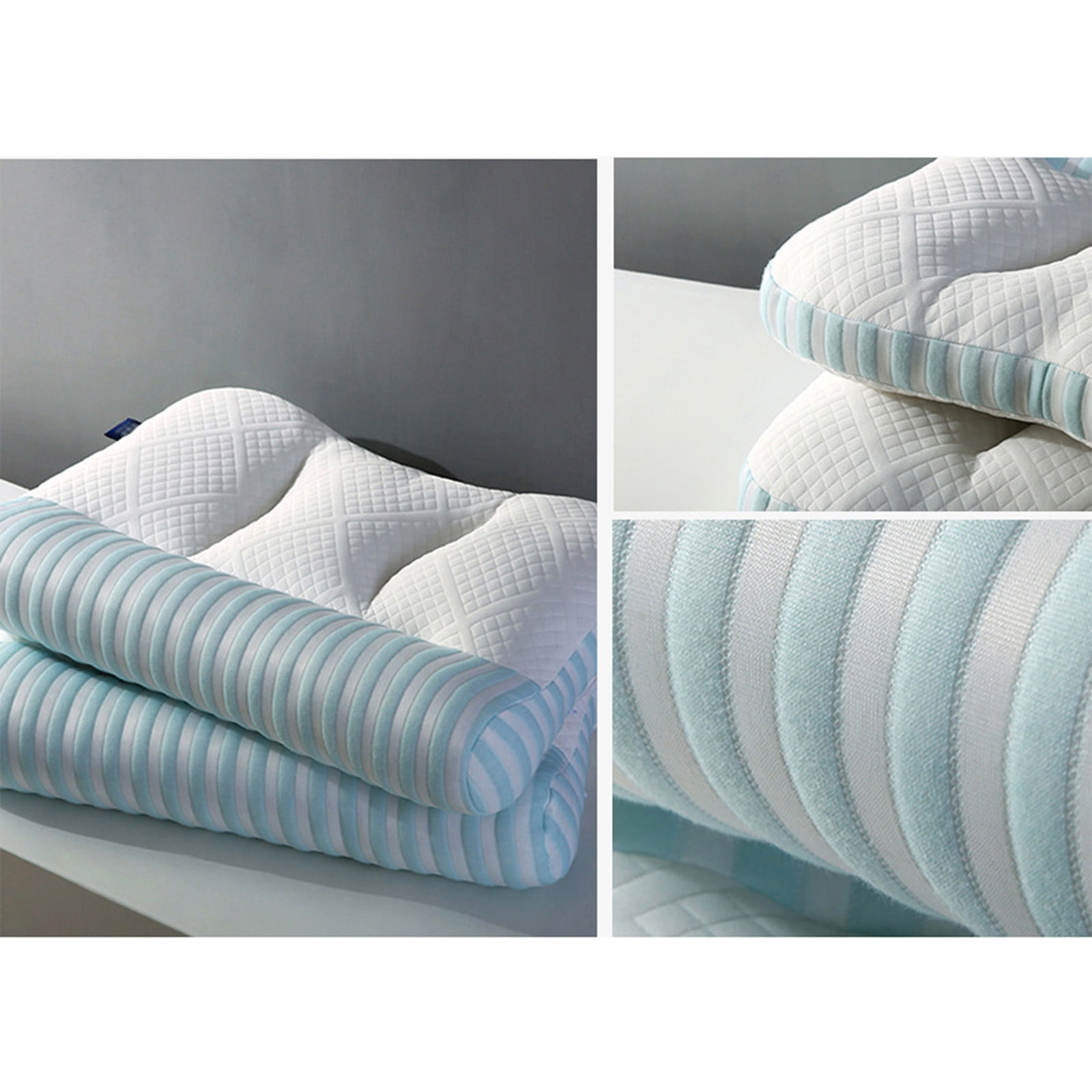 Kchsji Cervical Memory Foam Pillow for Side Back Sleepers Ergonomic Zoned Support Neck Head Shoulder Breathable Mesh Structure Washable Case Home Office Travel Comfort for Better Sleep 29.13"x18.89"