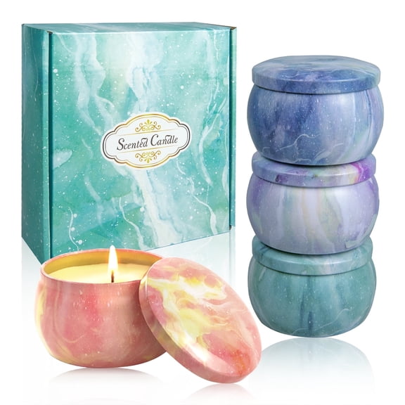 OSHINE Scented Candles Gift Set for Women: Soy Wax Scented Candle Fragrance Candles 4.4 oz Strongly Fragrance for Stress Relief Halloween Christmas Birthday Mother's Day