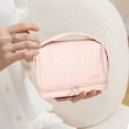 thumbnail image 4 of Large Capacity Makeup Organizer Travel Cosmetic Bag Portable PU Leather Toiletry Pouch for Women - Versatile Storage Solution for Makeup and Accessories, 4 of 4