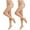 Natural, variant on Manzi 2 Pairs Control Top Pantyhose Sheer 40D High Waist Sheer Tights For Women With Reinforced Toes