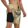 thumbnail image 2 of Balery We Live for Adventure Bañador para hombre, shorts de playa de secado rápido con entrepierna y forro de compresión-Small, 2 of 6