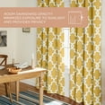 thumbnail image 6 of TOWN & COUNTRY EVERYDAY Ironwork Geo Trellis Sateen Indoor Curtains, Room Darkening Blackout, Grommet Top, Energy Efficient, 2-Pack Set, 52"x108", Sundress Yellow, 6 of 10
