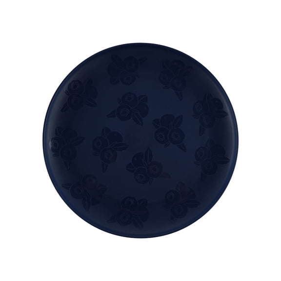 Mainstays 10.5 Inch Round Plastic Etched Blueberry Plate, Navy