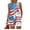 Vermilion, variant on WTOBBY Women's Summer Color Block Print Two Piece Set Vest Sleeveless Top and Shorts Outfit Retro Style for Casual Fashion and Independence Day Themes ,Black L