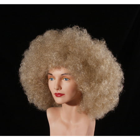 Loftus Giant 1970's Disco Queen Adult Curly Afro Wig, Blonde, One Size
