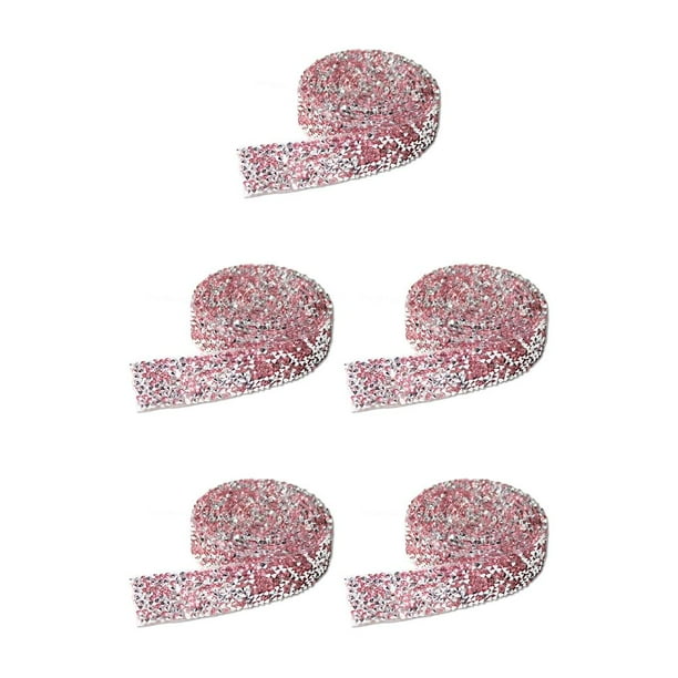 Matsuzay Pegatinas ostentosas, cadena de diamantes de imitación con purpurina, cuentas de decoración, diseño autoadhesivo, tira de taladro llamativa, Type2 NO2 Matsuzay CBP342937