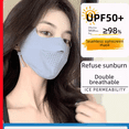 thumbnail image 2 of Máscara de protección solar sin costuras para mujer, de alto valor estético, para primavera y verano, protección UV, para rostro completo, para ojos y exteriores, 2 of 4