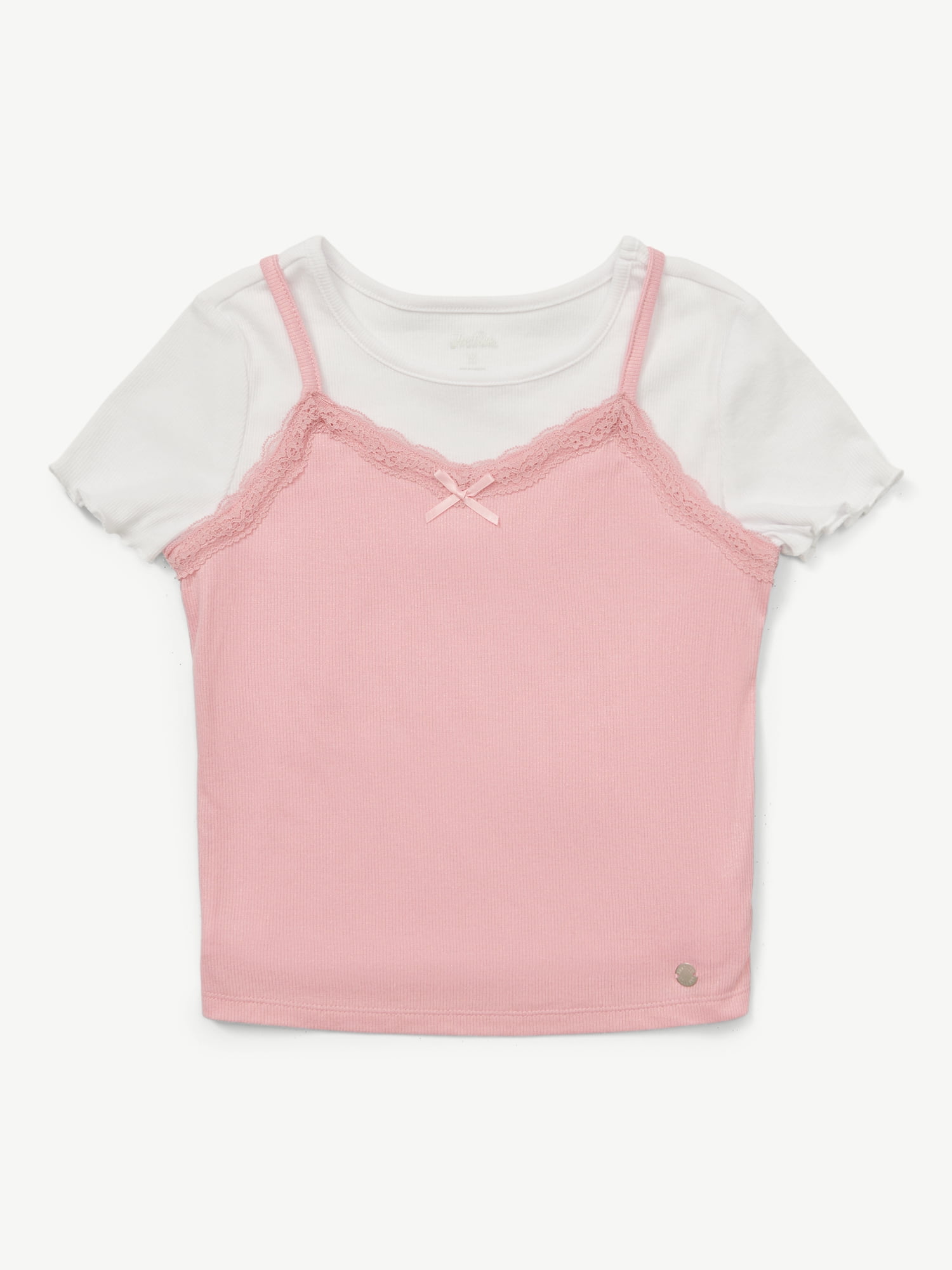 Justice Girls Cami 2fer Tee, Sizes XS - XLP