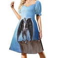 thumbnail image 2 of Vestido de fiesta de manga corta Exarch Graith para mujer, elegante y lujoso, estilo coreano., 2 of 7
