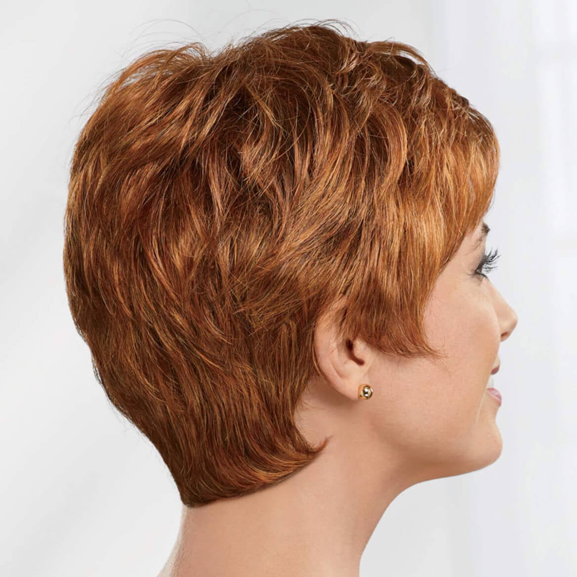 Casey WhisperLite Wig by Paula Young - Short, Ultra-Chic Pixie Wig with Neat, Straight Layers / Multi-tonal Shades of Blonde, Silver, Brown, and Red