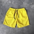 thumbnail image 2 of KPOPLK Mens Swim Trunks Bathing Board Shorts Summer Vacation Beach Shorts Drawstring Hawaiian Shorts with Pockets Casual Swimwear Surfing(Yellow,M), 2 of 6