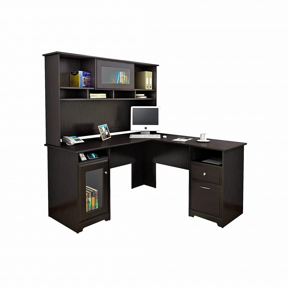 Bush Furniture Cabot 60W L Shaped Computer Desk with Hutch Walmart