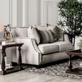 thumbnail image 4 of Furniture of America Velma Contemporary Chenille 2-Piece Sofa Set in Beige, 4 of 5