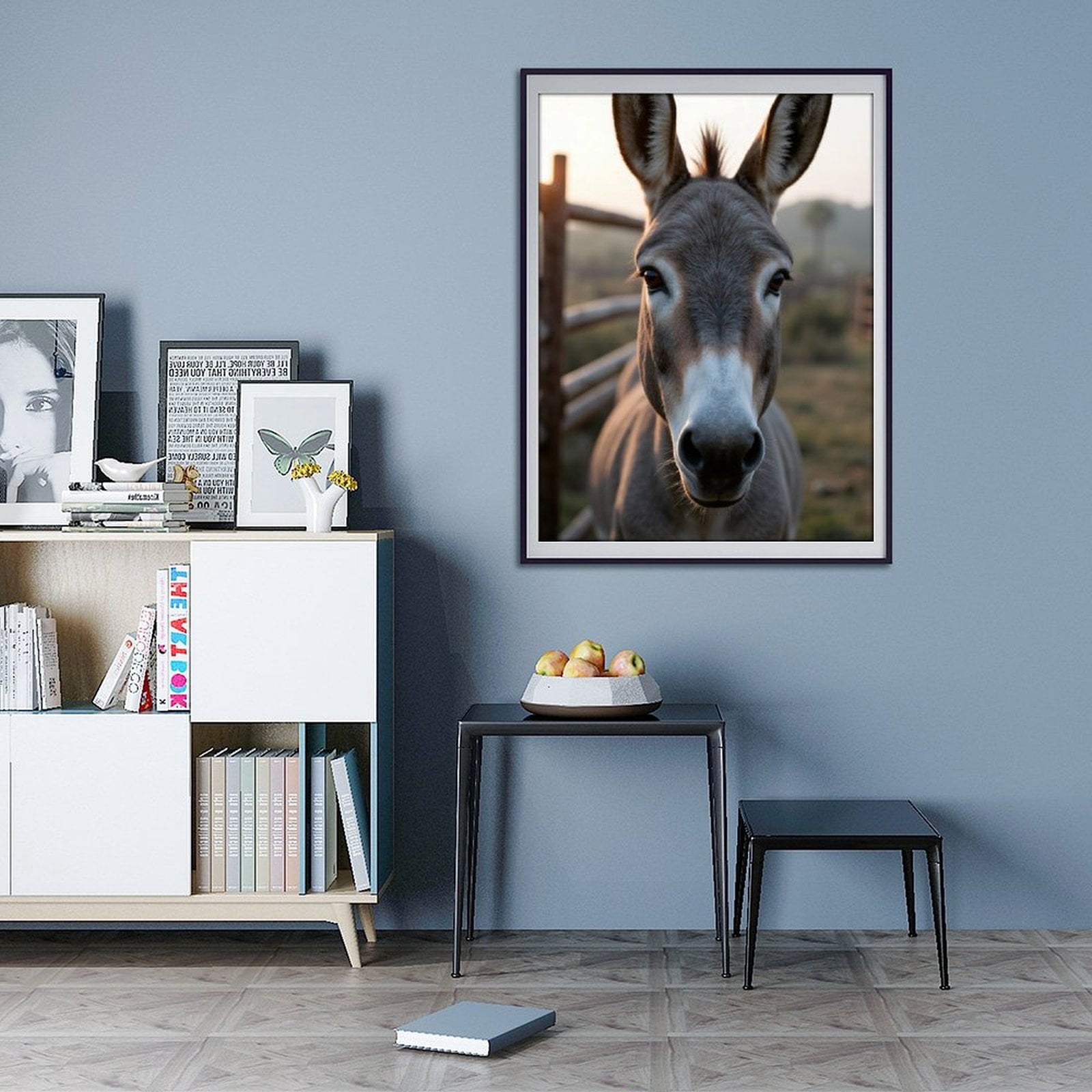 Diamond Art Kits for Adults - 5d Donkey Face Close Up Pasture Diamond Painting for Adults, Diamond Art for Adults Beginners, Diamond Painting Kits for Adults for Home Wall Decor