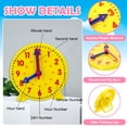 thumbnail image 2 of Learning Clock for Kids, Demonstration Teaching Clock Telling the Time Clock Educational Toys Clock for Children Early Education Learn Time-4 Inch, 2 of 7
