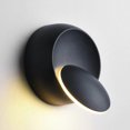 thumbnail image 1 of Modern Wall Light LED Wall Lamp Creative Eclipse Wall Light Warm White 2 in 1 Modern LED Ceiling Light 5W Ceiling Lamp Iron Lights Lamps (Black).., 1 of 5