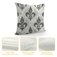 thumbnail image 4 of Nawypu  Fleur De Lis Throw Pillow Cushion Cover, Lily Pattern Classic Retro Royal Vintage European Iris Ornamental Art, Decorative Square Accent Pillow Case,, 4 of 5