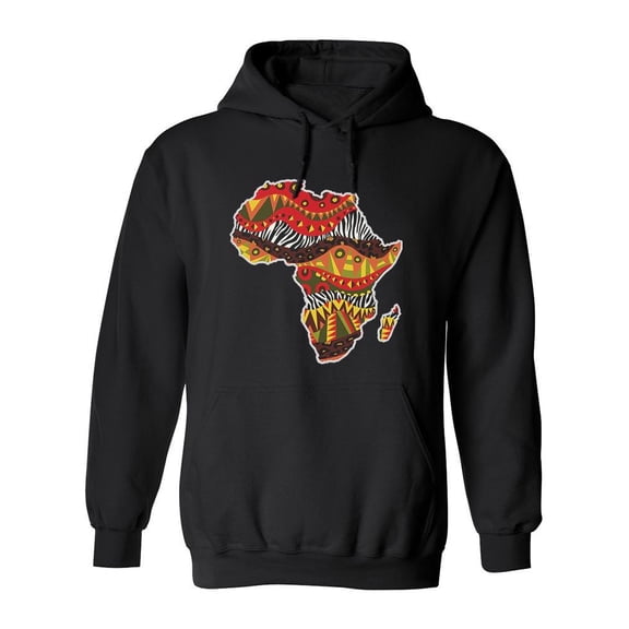 African Continent Ethnic Design  Hoodie Men -Image by Shutterstock, Male 3X-Large