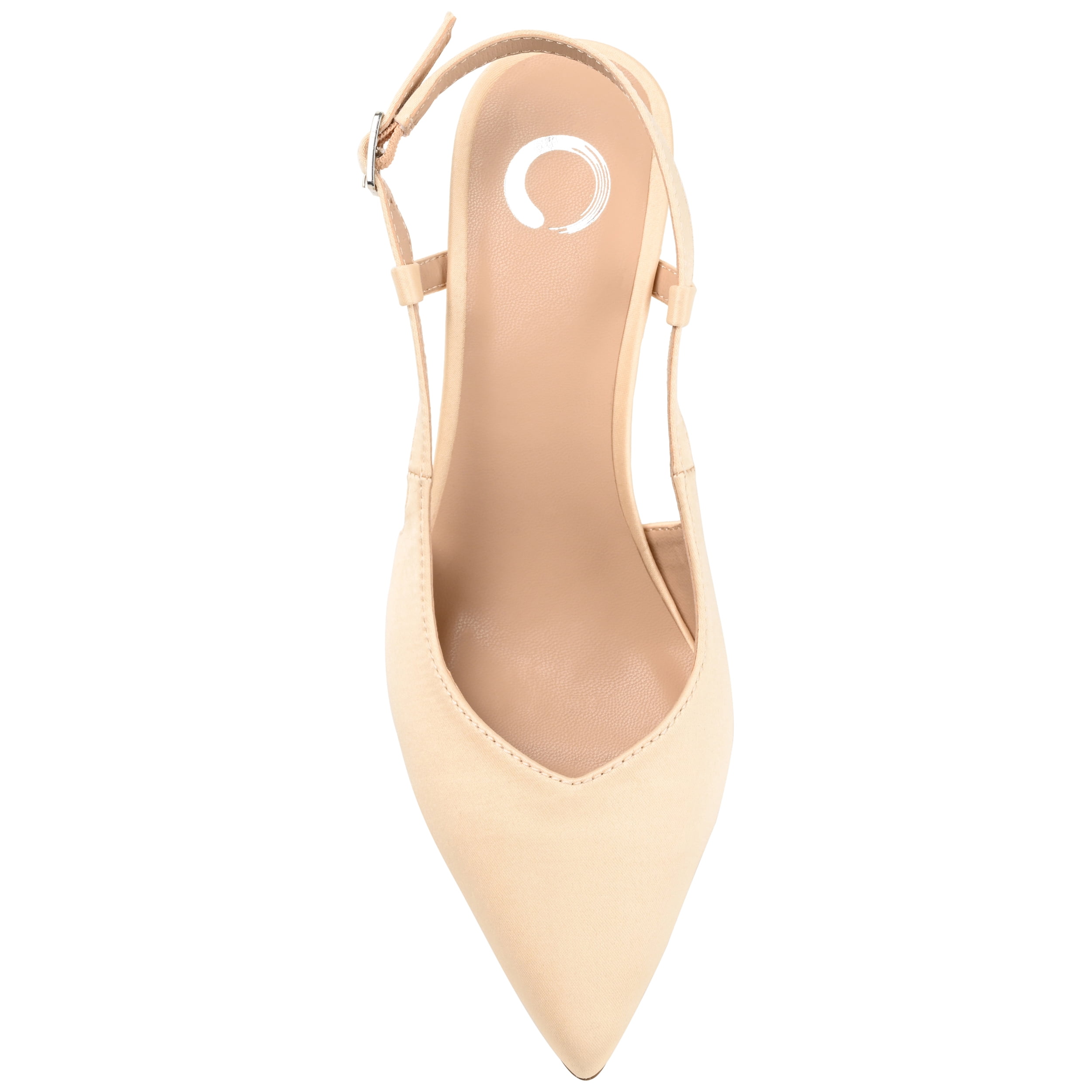 Journee Womens Knightly Sling Back Mid Stiletto Pointed Toe Pumps, Widths Available