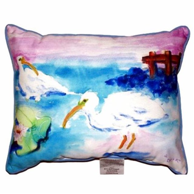 Betsy Drake HJ379 Blanc Ibis Grand Oreiller Intérieur et Extérieur
