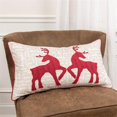 thumbnail image 3 of Rizzy Home Deer 14" x 26" Down Filled Pillow with Natural Cotton Duck Cover-Red, 3 of 5