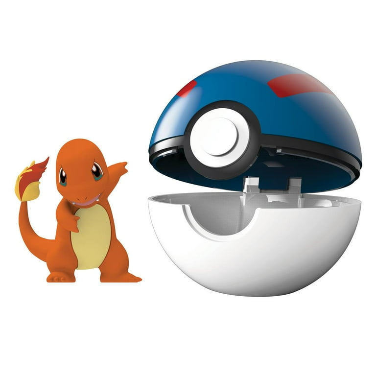 Pokémon Clip 'N' Go Pokeball & Battle Set van 3 figuren - Let's Go Starters Charmander, Bubasaur, Squirtle met Pokémon-ballen - Officieel gelicentieerd product - cadeau voor kinderen
