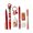 Red, variant on Christmas Stationery Set 7-Piece Back to School Holiday Gift Pens Pencil Eraser Keychain Sharpeners Craft Supplies - 7.5x5.5x1.5in