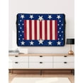 thumbnail image 5 of 4th of July Red Stripes Outdoor TV Cover 30 to 32 Inch Weatherproof, Vintage Patriot Independence Day 600D Oxford TV Covers with Waterproof Zipper, Outside Flat TV Screen Protector 30"Wx19"Hx4.5"D, 5 of 7