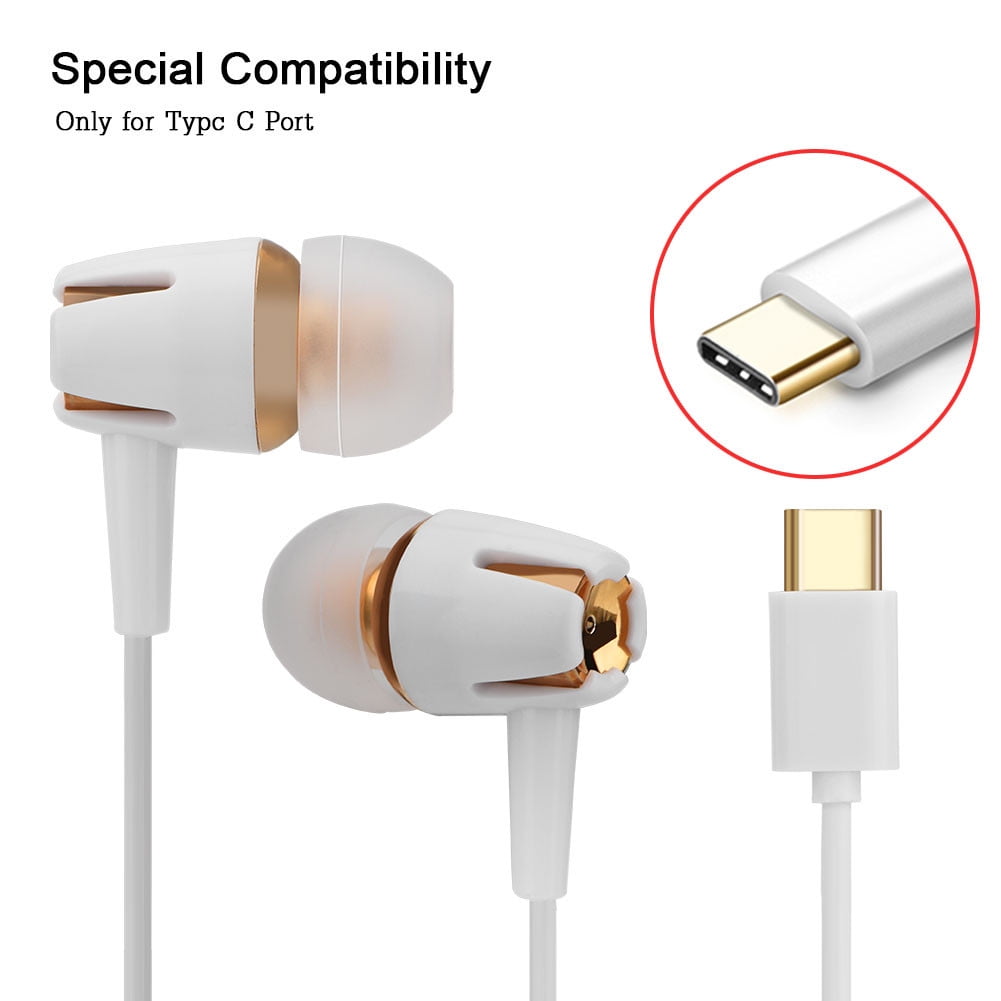 HERCHR Handsfree Call Type C Earphones Inear Super Deep Bass Type C