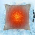 thumbnail image 3 of Fasiaou USB Heated Body Pillow Case - Heating Lumbar Pillow Cover for Back Pain Relief Super Soft Velvet Warmer Heating Pillow for Cramp Abdomen Neck Back and Leg (18×18 Inch), 3 of 6