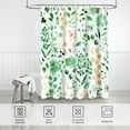 thumbnail image 7 of ZDM Long Shower Curtain 72 x 96 Inch, Floor to Ceiling X-Long Sage Green Floral Shower Curtain, Watercolor Flower Butterfly Fabric Shower Curtain Set with Hooks, 7 of 7