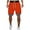 Orange2, variant on tarylea Plus Size Mens Shorts Elastic Waist Knee Length Shorts Color Blocked Drawstring Shorts with Pockets Casual Loose Workout Gym Shorts