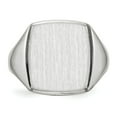 thumbnail image 4 of Solid 14k White Gold Engravable Signet Ring (14.8mm) - Size 11, 4 of 5