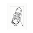 thumbnail image 1 of White Canvas Shoes Painted Desktop Photo Frame Picture Display Decoration Art Painting, 1 of 3