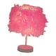 thumbnail image 5 of Lámpara de mesa con plumas Zulema Decoración de farol luz de escritorio de noche Rosado, 5 of 8