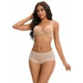 thumbnail image 4 of Unique Bargains High Rise Full Coverage Soft Briefs 2XL Beige, 4 of 6