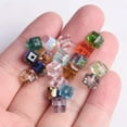 thumbnail image 3 of U8MO 30pcs 8mm Cube Faceted Cut Crystal Glass Loose Beads Lot for Jewelry Making-68# Peacock Green AB, 3 of 4