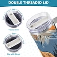 thumbnail image 5 of Bear Iceberg Trees Mountain Lake 40 oz Tumbler with Handle Insulated&nbsp;Travel Mug&nbsp;Lid Straw Leak Proof Steel Vacuum Water Bottles Glasses Fits in Car Cup Holder, 5 of 7