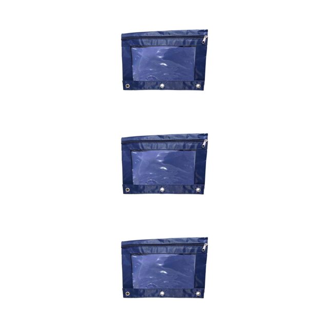 Baohd Pochette Pratique pour Ranger et Trier les Fournitures de Bureau Pochette Durable Zippée Bleu Marine 3ensemble