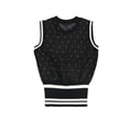 thumbnail image 2 of Camiseta Básica de Malla Acanalada para Mujer bar III Negro Extra Pequeña, 2 of 2