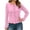 Pink, variant on Kureaily Women's Cardigan Knit Sweater Open Front Layered Lace Trim Long Sleeve Casual Outwear For Fall Winter Daily Wear Comfortable Soft Yarn Womens Long Cardigan