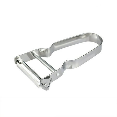 

Cogfs Stainless Steel Peeler Vegetable Peeler Blades with Non-Slip Handles Peeler for Potato Apples Fruit Silver 1 Pcs